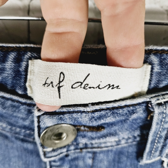 ZARA | embellished pocket mid rise slim-straight tall/long jeans - Picture 6 of 10